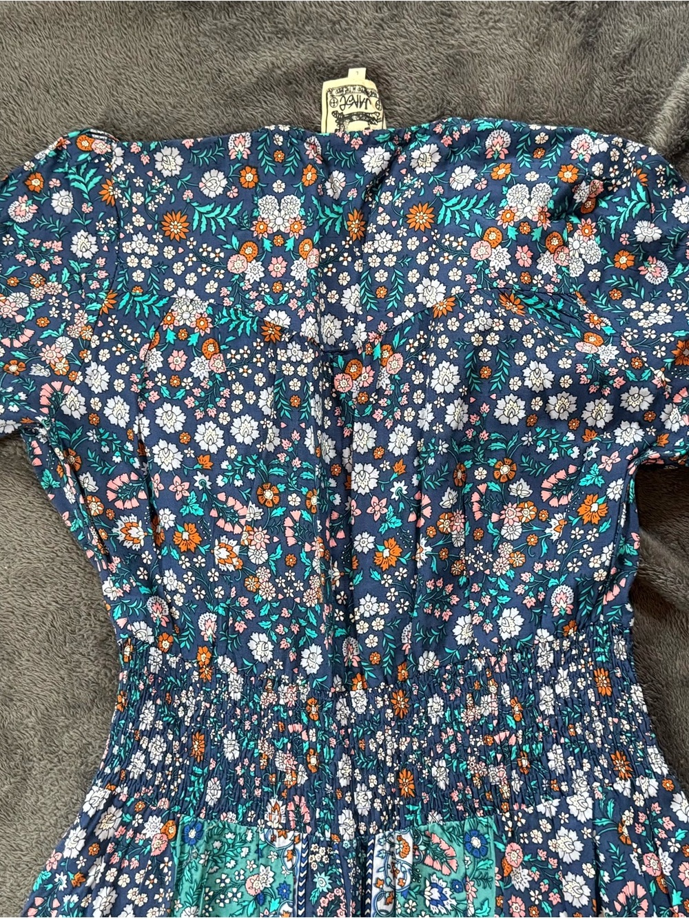 Jaase Teal & Navy Floral Boho Maxi Dress - Picture 15 of 16